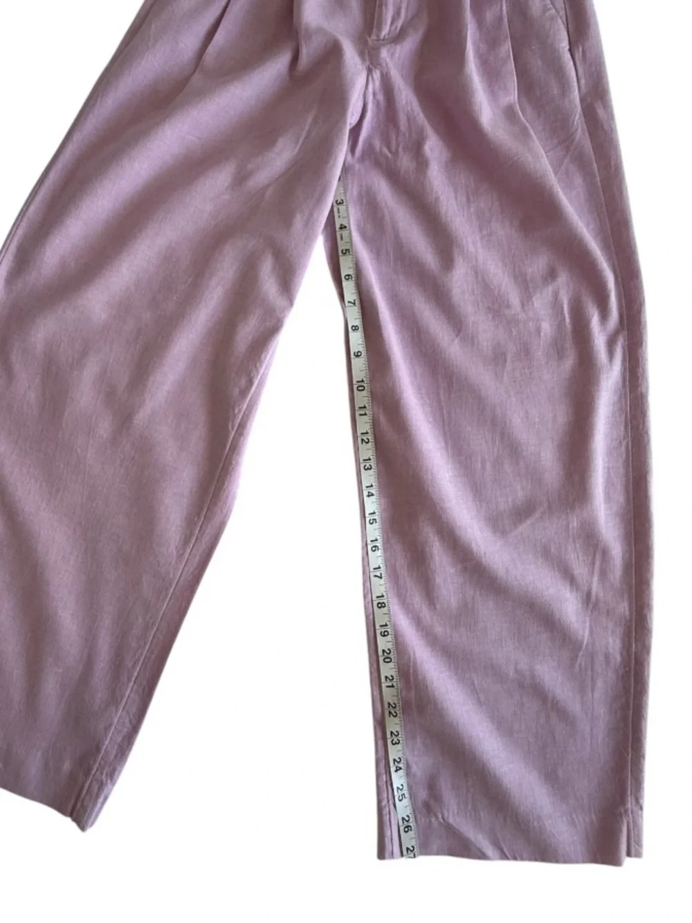 Banana Republic Linen Blend Wide Leg Pants Petite 4 Lavender Resort Coastal - Picture 9 of 9